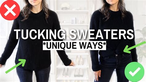 tips for tucking in sweaters.